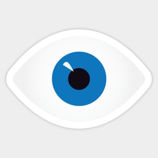 eye of blue Sticker